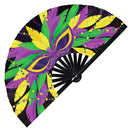 Mardi Gras Carnival Bamboo Hand Fan