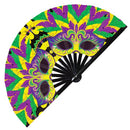 Mardi Gras Carnival Bamboo Hand Fan
