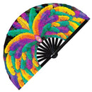 Mardi Gras Carnival 2 Bamboo Hand Fan