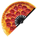 Pizza Bamboo Hand Fan