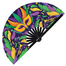 mardi gras large hand fan new orleans uv glow fan uv reactive fan folding fan rave fan fluorescent hand fan mardi gras attire mardi gras beads mask accessories costume wear festival outfit mardi gras event