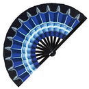 Kitana Fan Cosplay Weapon Kitana Hand fan Accessory Halloween Costume for women Handheld Fan Blue Kitana Outfit bladed fan war fan