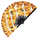 Pizza Bamboo Hand Fan