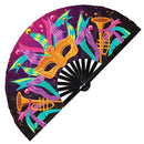 Mardi Gras Carnival Bamboo Hand Fan