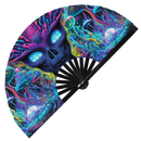 Alien Psychedelic Bamboo Hand Fan