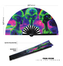 Alien Psychedelic Bamboo Hand Fan