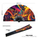 Acid Trippy Bamboo Hand Fan
