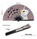 Alpaca Llama Bamboo Hand Fan