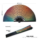Snake Print Pattern Bamboo Hand Fan