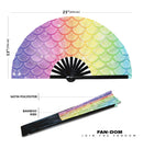 Mermaid Scales Bamboo Hand Fan