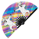 Alpaca Llama Bamboo Hand Fan