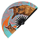 Alpaca Llama Bamboo Hand Fan