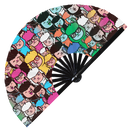 Alpaca Llama Bamboo Hand Fan