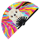 Alpaca Llama Bamboo Hand Fan