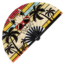 Alpaca Llama Bamboo Hand Fan