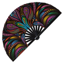 Animal Mandala Bamboo Hand Fan