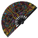 Animal Mandala Bamboo Hand Fan