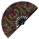 Animal Mandala Bamboo Hand Fan