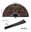 Animal Mandala Bamboo Hand Fan