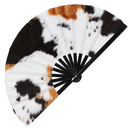 Cow Print Pattern Bamboo Hand Fan