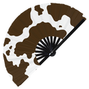 Cow Print Pattern Bamboo Hand Fan
