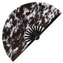 Cow Print Pattern Bamboo Hand Fan