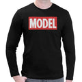 Model | Super Soft T-shirt | Cotton Crew Neck Long sleeve T Shirt Men's