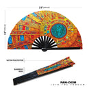 Aztec Bamboo hand fan
