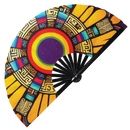 Aztec Bamboo hand fan
