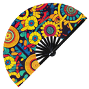 Aztec Bamboo hand fan