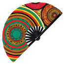 Aztec Bamboo hand fan