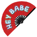 BAE Hand Fan | Please Baby? Yes Babe Baby Don't Stop Hey Babe Boss Babe Your Loss Babe Badass Babe Bad Girl Fan UV Glow Foldable Handheld Fan