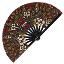 Balinese Barong Mask Bamboo hand fan