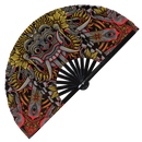 Balinese Barong Mask Bamboo hand fan