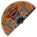 Balinese Barong Mask Bamboo hand fan