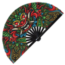 Balinese Barong Mask Bamboo hand fan
