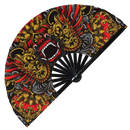 Balinese Barong Mask Bamboo hand fan