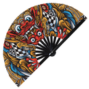 Balinese Barong Mask Bamboo hand fan