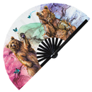 Bear Bamboo hand fan
