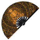 Buddha Bamboo hand fan