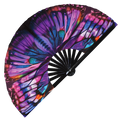 Butterfly Wings | Hand Fan foldable bamboo gifts Festival accessories Rave handheld event Clack fans