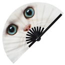 Realistic Cat Eyes Bamboo hand fan