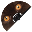Realistic Cat Eyes Bamboo hand fan