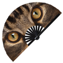 Realistic Cat Eyes Bamboo hand fan