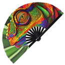 Chameleon Rainbow Bamboo hand fan