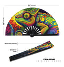 Chameleon Rainbow Bamboo hand fan