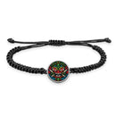 Balinese Barong Mask Braided bracelet with pendant