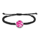 Military Camouflage Braided bracelet With Pendant