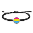 Pride Flag Braided bracelet With Pendant