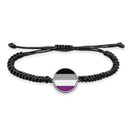 Pride Flag Braided bracelet With Pendant